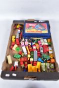 A QUANTITY OF UNBOXED AND ASSORTED PLAYWORN MATCHBOX 1-75 SUPERFAST AND CORGI JUNIORS DIECAST