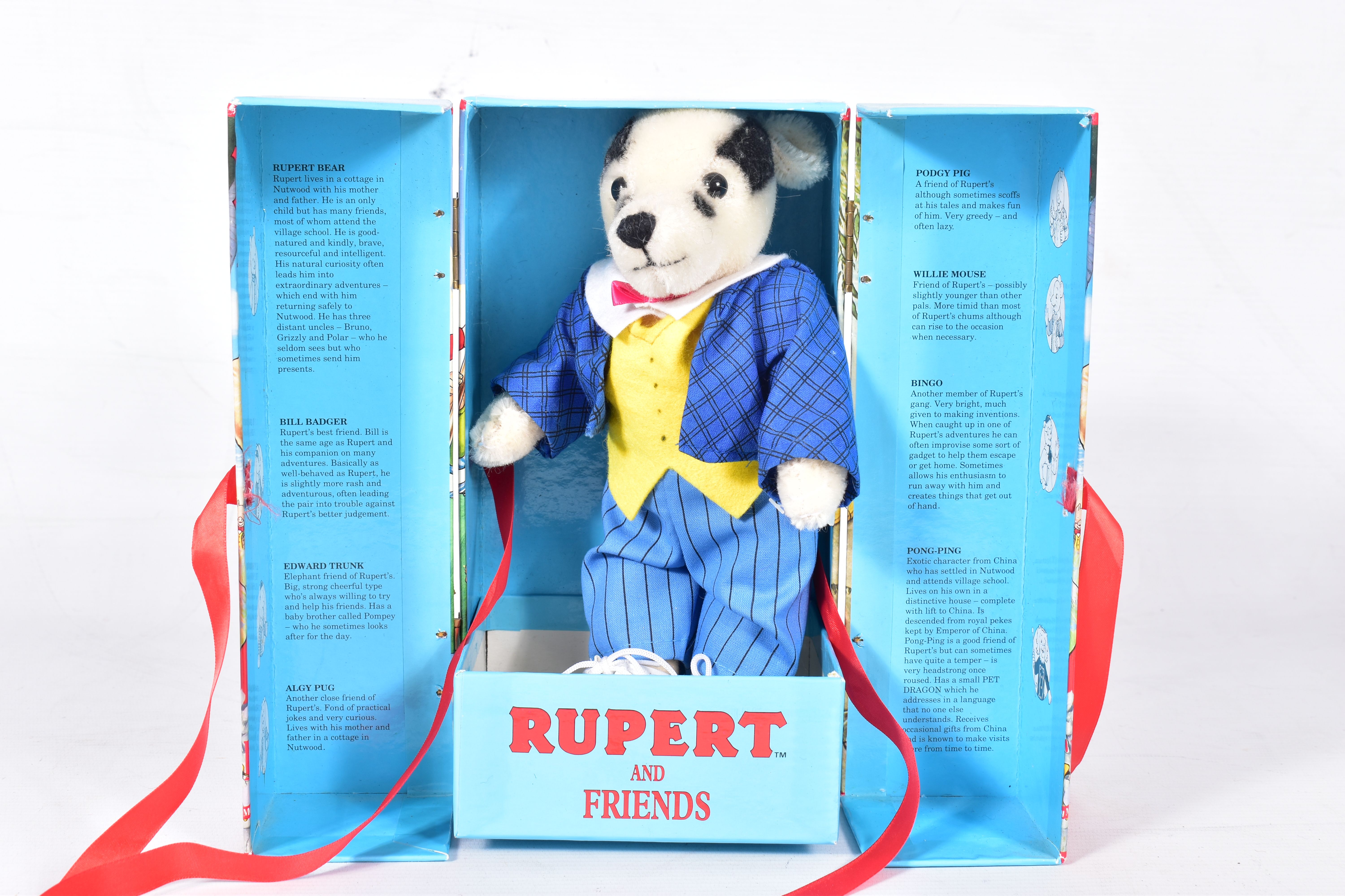 TWO BOXED MERRYTHOUGHT LIMITED EDITION RUPERT AND FRIENDS SOFT TOYS, Rupert Bear, No.2327 of 10000 - Image 3 of 13