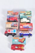 FIVE BOXED MATCHBOX COLLECTABLE MODEL VEHICLES, to include a superfast Airport Coach no.65, in white