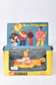 A BOXED CORGI TOYS THE BEATLES YELLOW SUBMARINE, No.803, version with white and yellow hatches, both