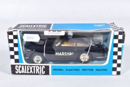 A BOXED SCALEXTRIC ASTON MARTIN DB4 MARSHAL'S CAR, No.E/5, with lights, not tested, black body