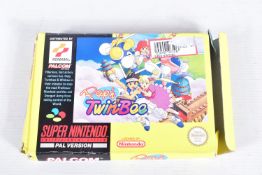 POP'N TWINBEE SNES GAME BOXED, game is in its original box with its manual, condition report: box