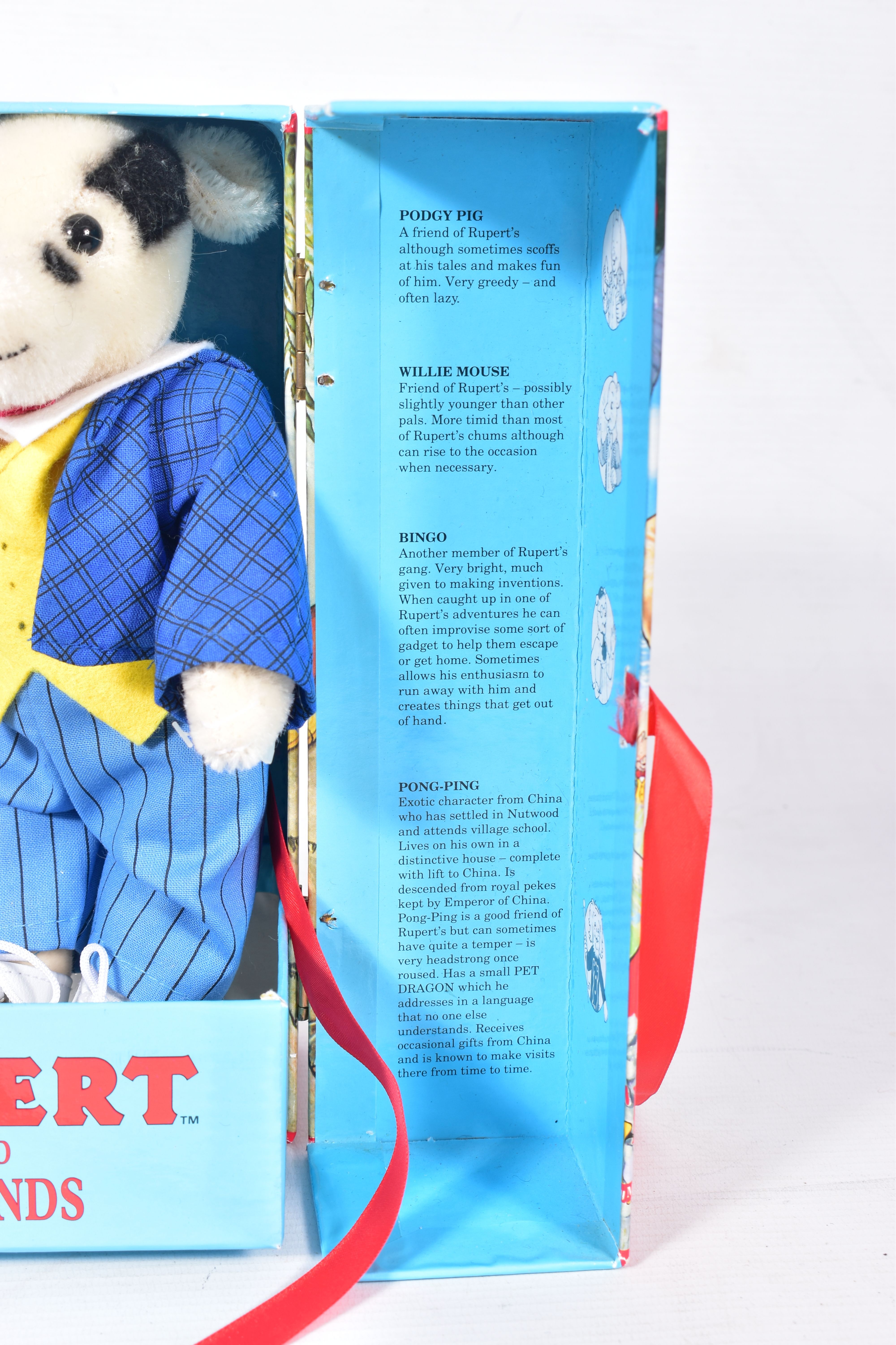 TWO BOXED MERRYTHOUGHT LIMITED EDITION RUPERT AND FRIENDS SOFT TOYS, Rupert Bear, No.2327 of 10000 - Image 6 of 13