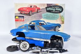 A BOXED CONSTRUCTED MONOGRAM CORVETTE STINGRAY PLASTIC CONSTRUCTION KIT, No.PC 126.1098, 1.5 scale