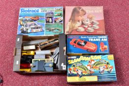 A QUANTITY OF ASSORTED TOYS AND OO GAUGE MODEL RAILWAY ITEMS, boxed Corgi Toys Slam Bam Sam remote