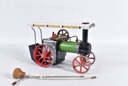 AN UNBOXED MAMOD LIVE STEAM TRACTION ENGINE, No.TE1, not tested, playworn condition, paint loss