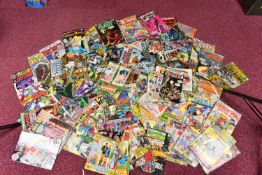 A BOX OF DC COMICS, includes small quantities of Batman, Detective Comics, Action Comics, Teen