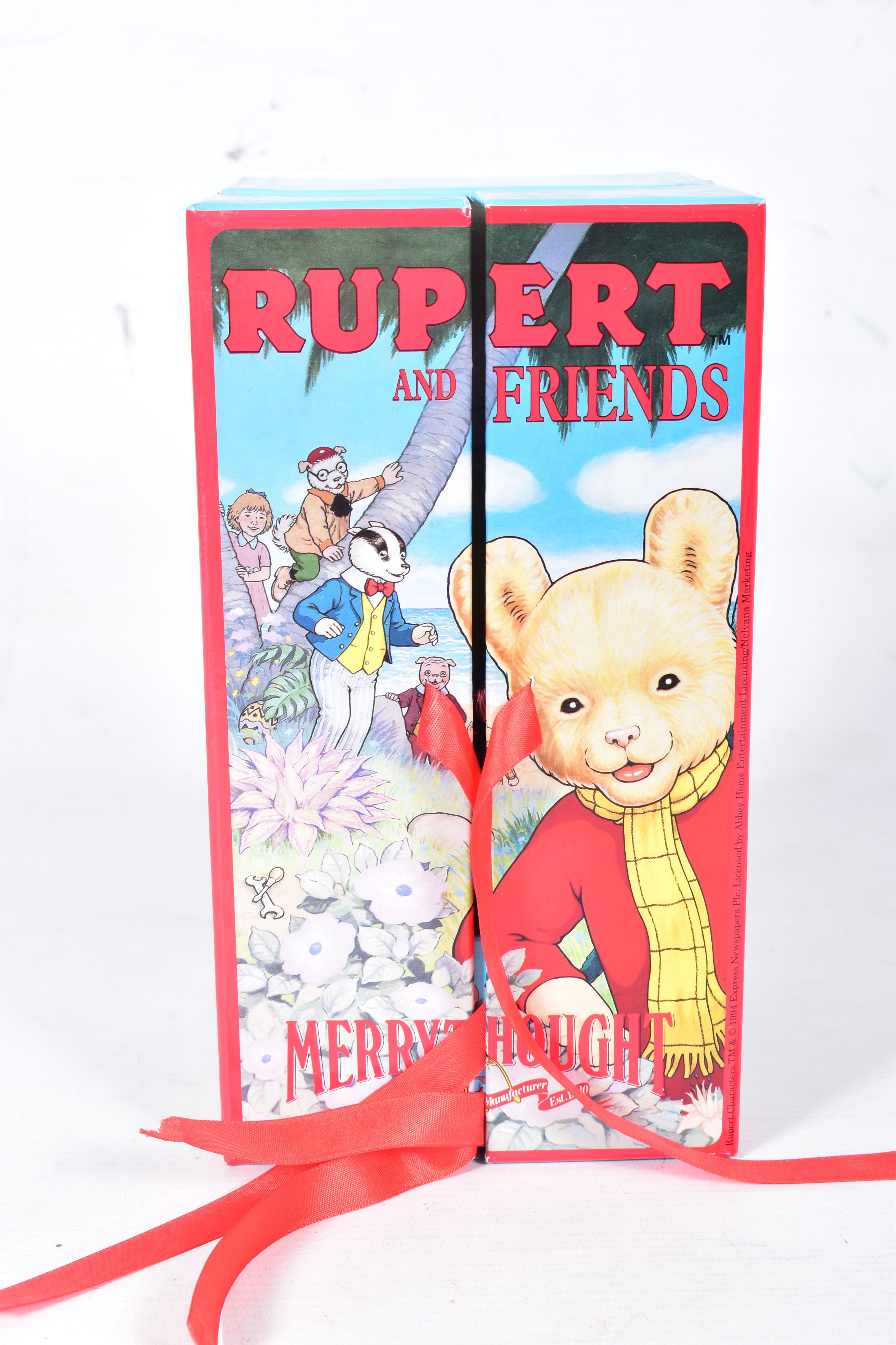 TWO BOXED MERRYTHOUGHT LIMITED EDITION RUPERT AND FRIENDS SOFT TOYS, Rupert Bear, No.2327 of 10000 - Image 7 of 13