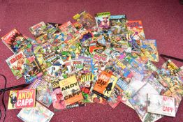 A BOX OF MOSTLY MARVEL COMICS, includes small quantities of Amazing Spider-Man, Avengers, Thor,