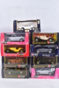 A QUANTITY OF BOXED BBURAGO 1:24 SCALE DIECAST CAR MODELS, mix of 1930's and 1940's sports cars