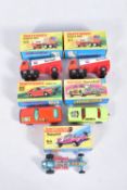 FIVE BOXED MATCHBOX SUPERFAST MODEL VEHICLES, to include a Renault 17 TL no.62 , in red with