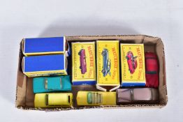 FIVE BOXED MATCHBOX 1-75 SERIES CAR MODELS, Ford Zephyr, No.33, Vauxhall Victor Estate Car, No.38,