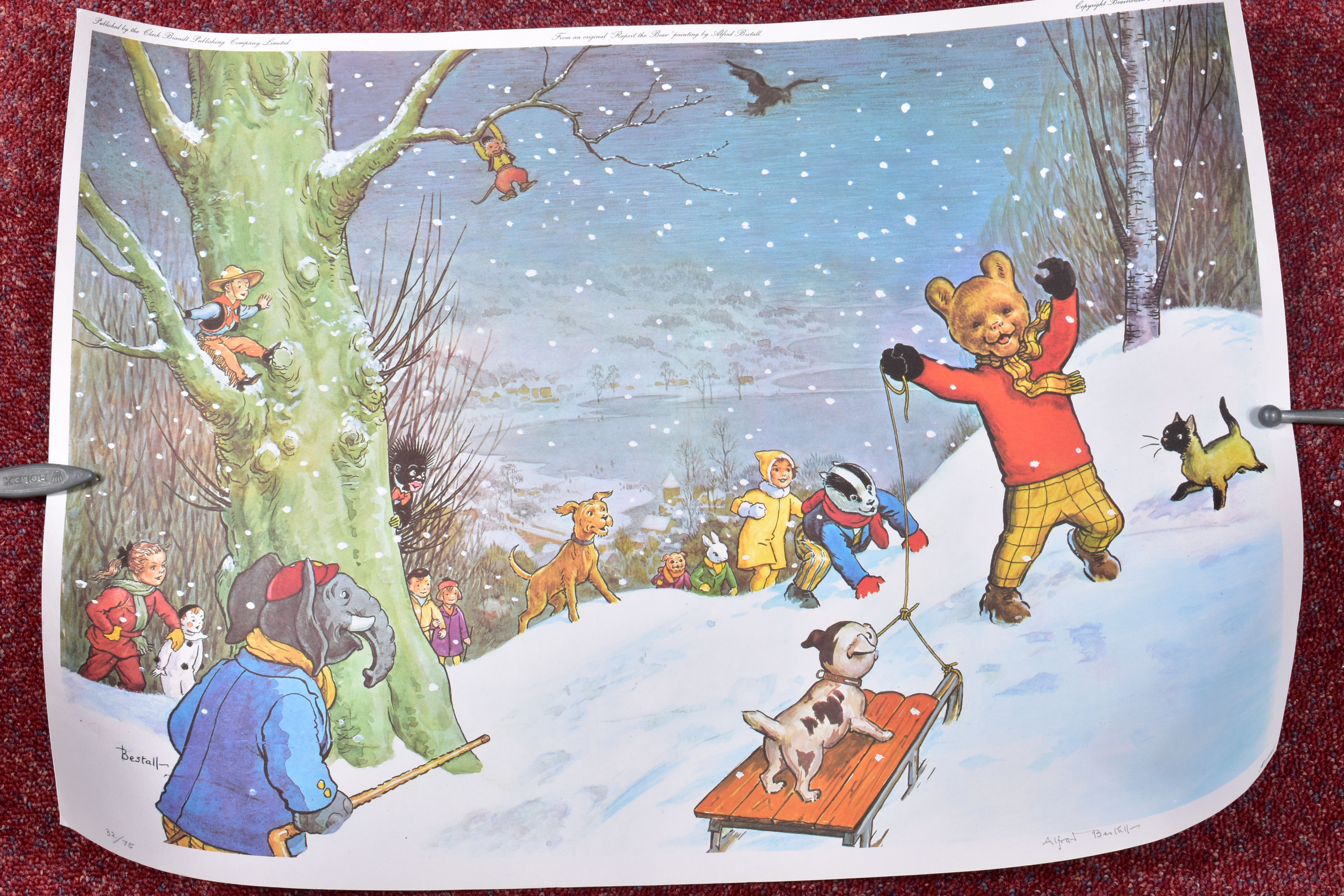 AFTER ALFRED BESTALL THREE SIGNED RUPERT THE BEAR PRINTS, three limited edition signed prints, - Image 4 of 26