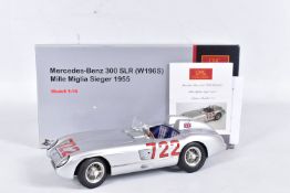 A BOXED CMC 1/18 SCALE MERCEDES-BENZ 300 SLR (W196S) MILLE MIGLIA WINNER 1955, No.M-066, complete