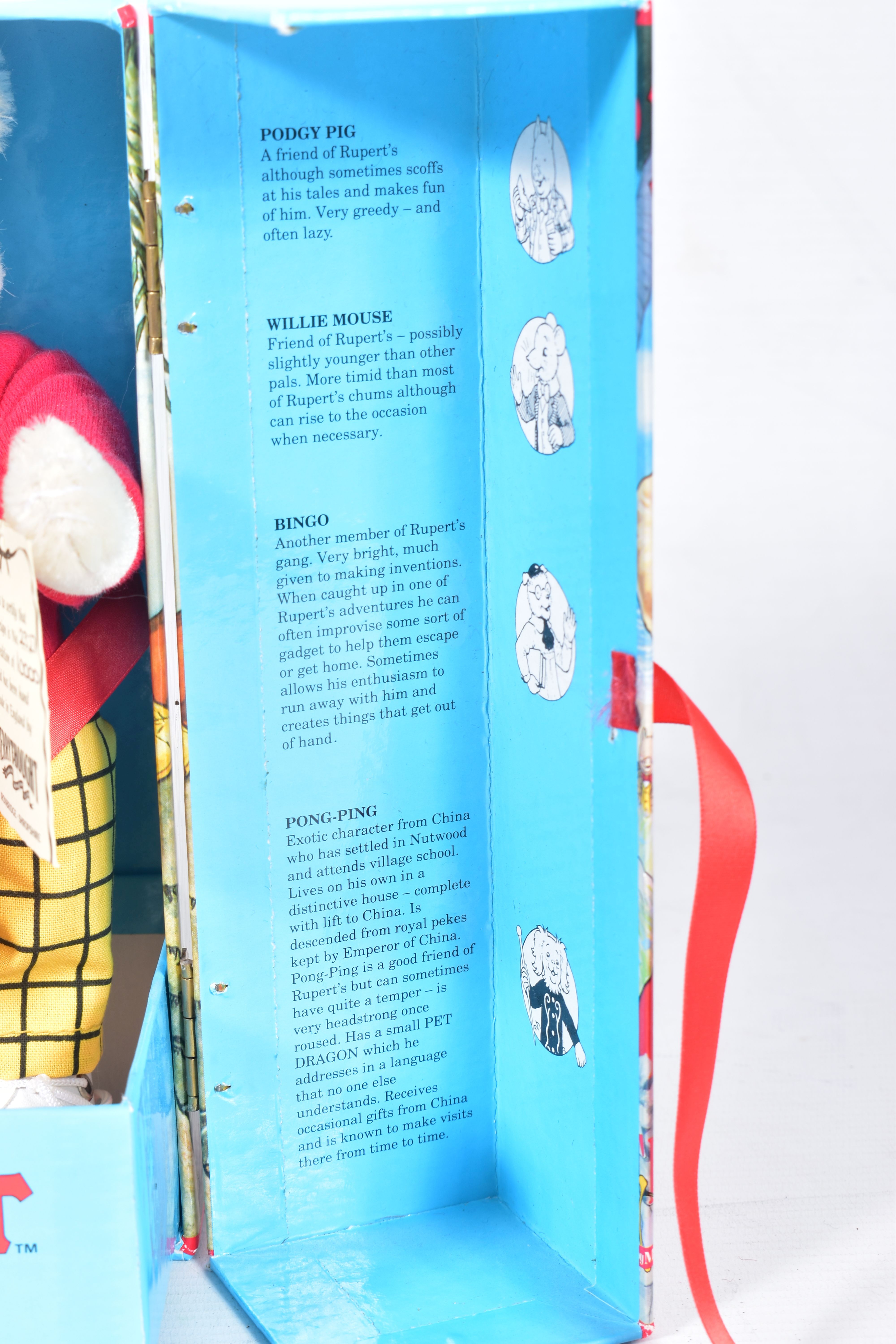 TWO BOXED MERRYTHOUGHT LIMITED EDITION RUPERT AND FRIENDS SOFT TOYS, Rupert Bear, No.2327 of 10000 - Image 11 of 13