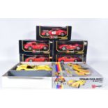 SIX BOXED BBURAGO FERRARI SPORTS CAR MODELS, all 1/18 scale, to include constructed 250 Testa