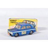 A BOXED CORGI TOYS SUNBEAM IMP 1967 MONTE-CARLO RALLY, No.340, metallic blue body, RN77, very