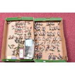 A QUANTITY OF UNBOXED AND ASSORTED METAL SOLDIER FIGURES, mixture of British and French Napoleonic