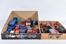 A QUANTITY OF UNBOXED AND ASSORTED PLAYWORN DIECAST VEHICLES, to include Dinky Toys Plymouth U.S.