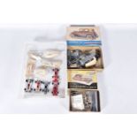 A QUANTITY OF BUILT AND UNBUILT JOHN DAY WHITEMETAL RACING CAR KITS, five models constructed and