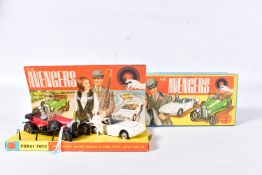 A BOXED CORGI TOYS THE AVENGERS GIFT SET, No.40, complete with red and black Bentley, Lotus Elan S2,