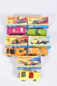 FIVE BOXED MATCHBOX SUPERFAST MODEL VEHICLES, to include a Dodge Charger Mk3 no.52, in green with