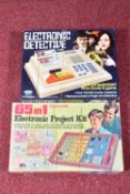 ELECTRONIC DETECTIVE GAME & 65 IN 1 ELECTRONIC KIT, two boxed electronic entertainment products from