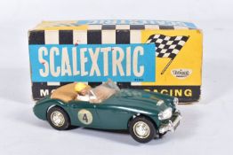 A BOXED SCALEXTRIC AUSTIN HEALEY 3000, No.C/74, green body with beige interior, complete with