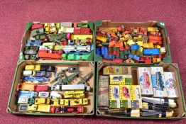 A QUANTITY OF UNBOXED AND ASSORTED PLAYWORN DIECAST VEHICLES, majority are assorted lorry, truck and