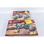 TWO SEALED BOXED LEGO INDIANA JONES SETS, 'Race for the Stolen Treasure' No.7622 and 'Fight on the