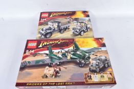 TWO SEALED BOXED LEGO INDIANA JONES SETS, 'Race for the Stolen Treasure' No.7622 and 'Fight on the
