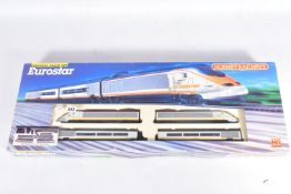 A BOXED HORNBY RAILWAYS HO GAUGE EUROSTAR ELECTRIC TRAIN SET, No.R647, earlier version made by