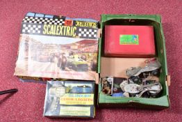 A SCALEXTRIC SET 32 BOXED RACING SET, to include three straight pieces of track, ten curved