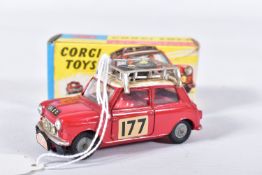 A BOXED CORGI TOYS MINI COOPER S 1967 MONTE-CARLO RALLY WINNER, No.339, red body, white roof, RN177,