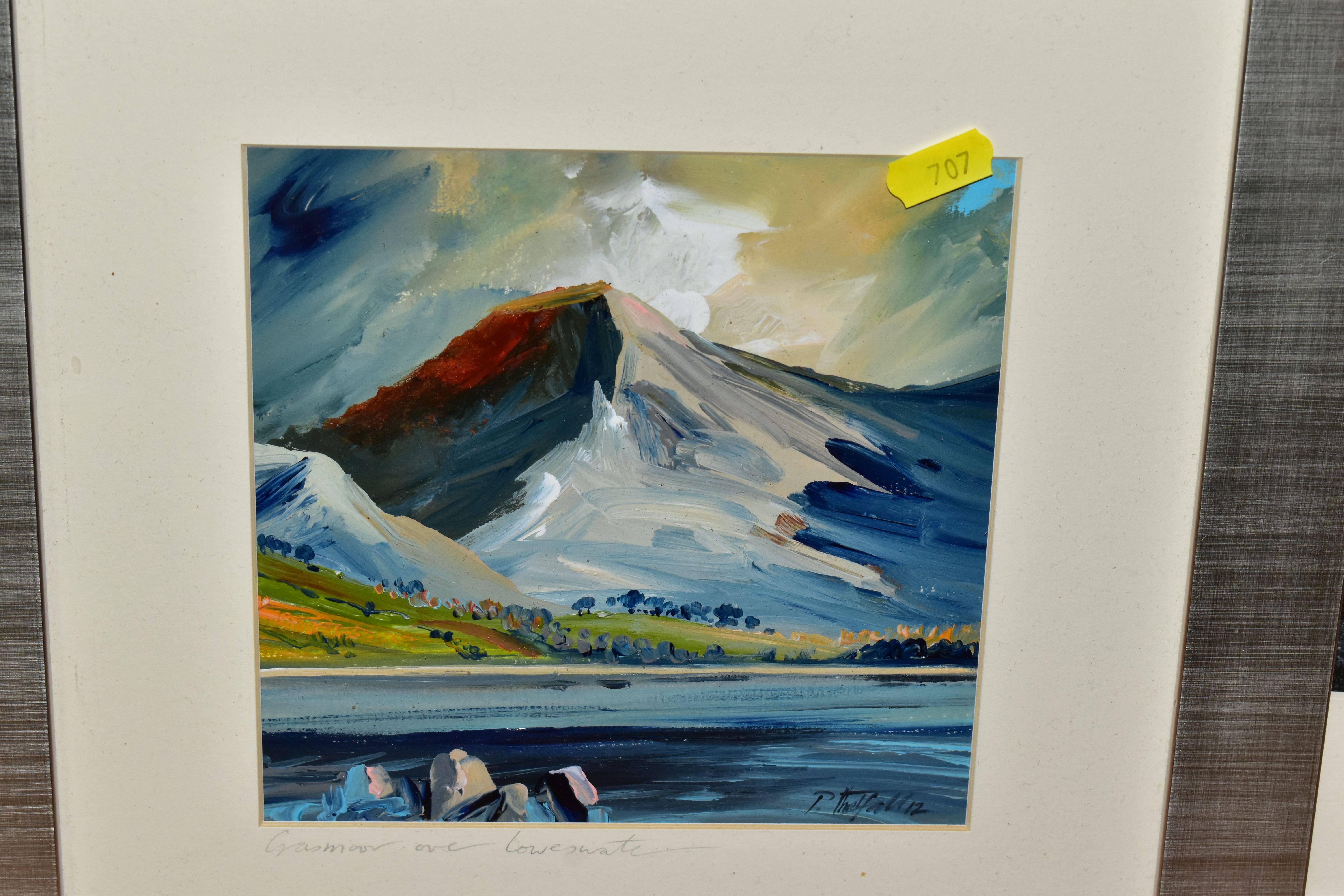 PETER THRELFALL (BRITISH CONTEMPORARY) THREE MOUNTAIN THEMED LANDSCAPE PICTURES, set within the Lake - Image 3 of 5