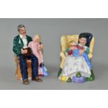 TWO ROYAL DOULTON FIGURE GROUPS, comprising Sweet Dreams HN2380 height 12.5cm, and Grandpa's Story