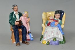 TWO ROYAL DOULTON FIGURE GROUPS, comprising Sweet Dreams HN2380 height 12.5cm, and Grandpa's Story
