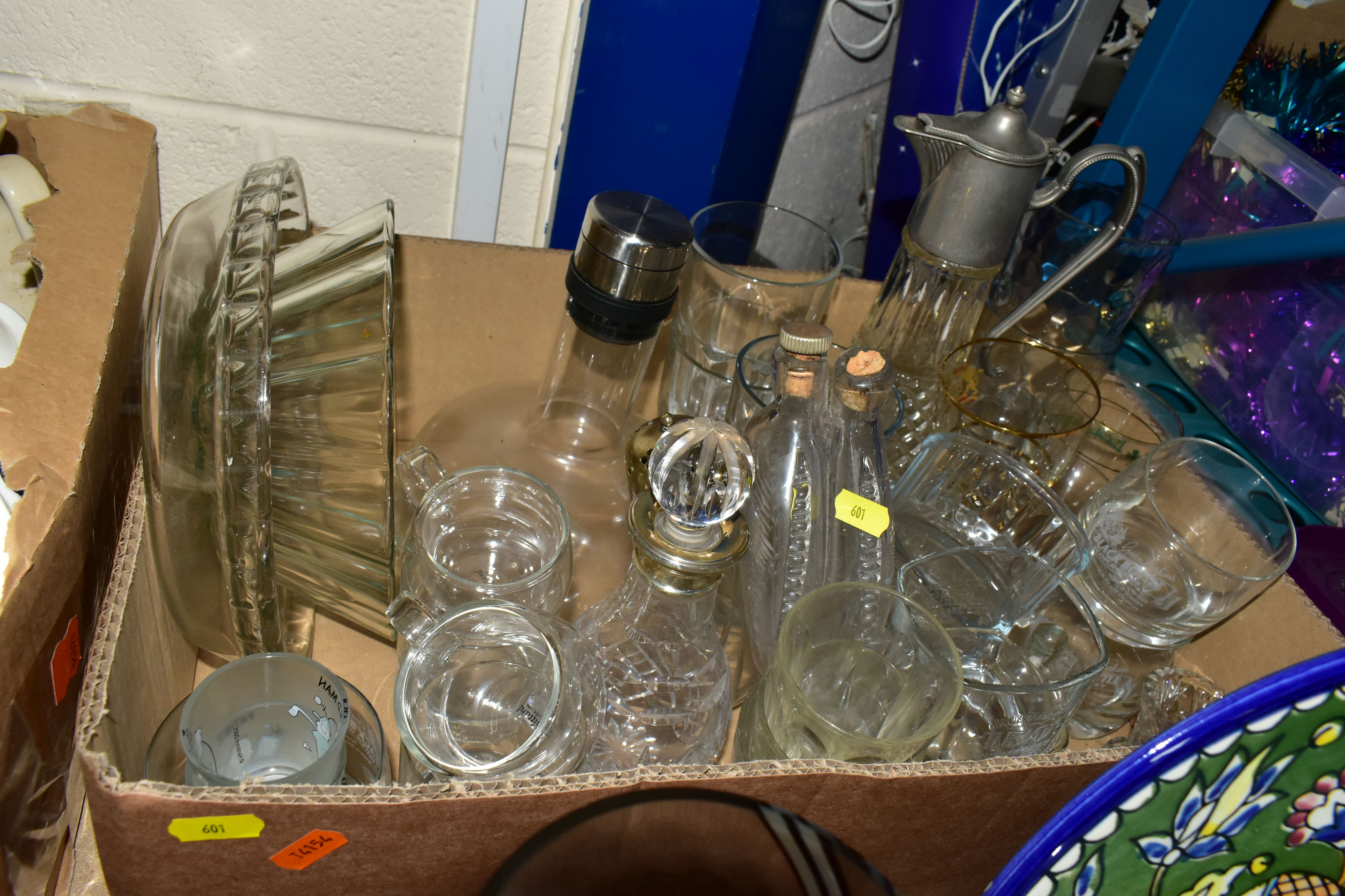 FIVE BOXES AND LOOSE ASSORTED CERAMICS AND GLASS, to include Royal Doulton 'Fireglow' TC1080 pattern - Image 6 of 7