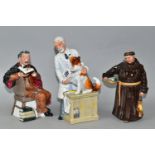 THREE ROYAL DOULTON FIGURINES, comprising Thanks Doc! HN2731, The Professor HN2281 (loss of part