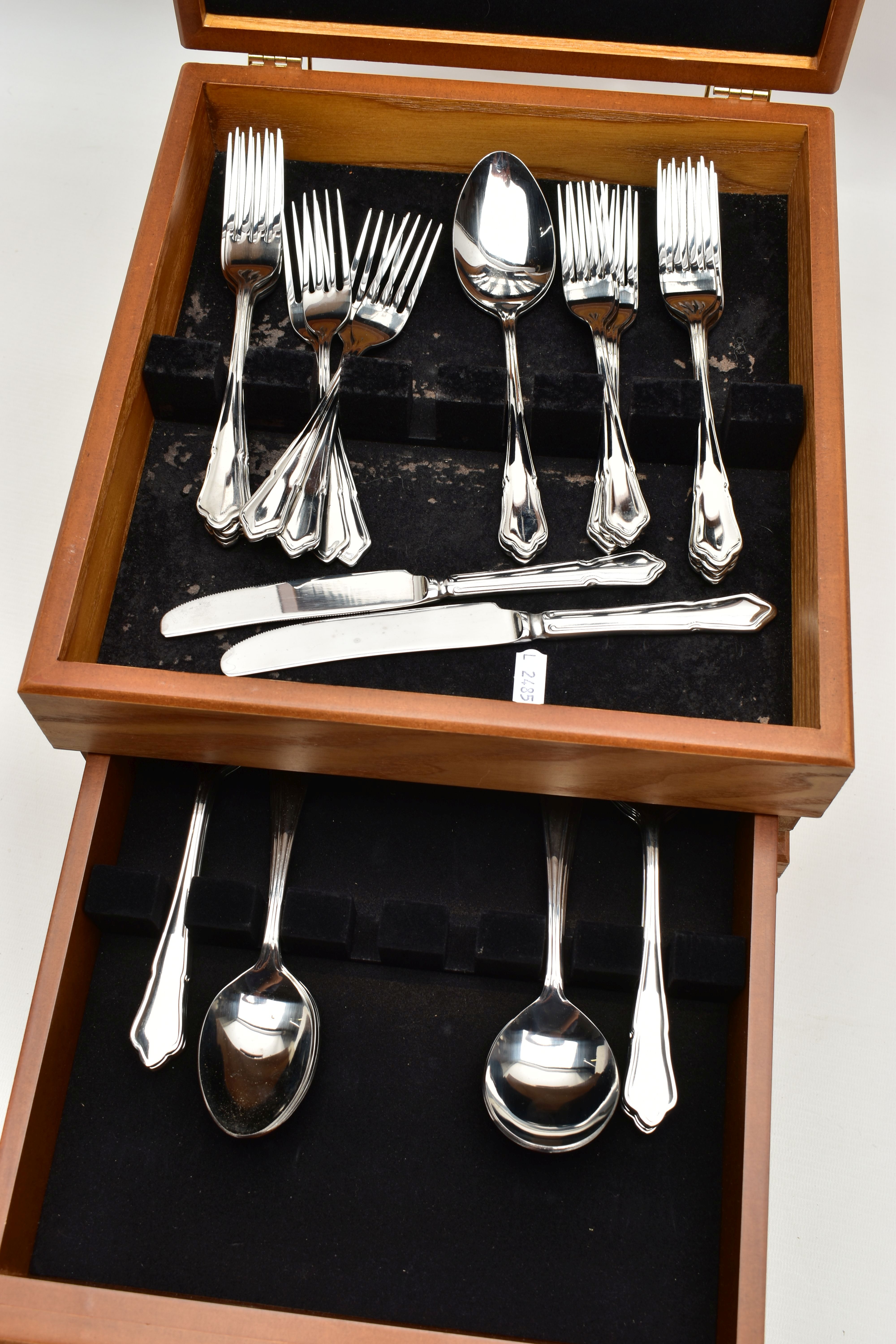 A 'AMEFA' CANTEEN, a complete seventy eight piece stainless steel canteen set, containing eight - Image 2 of 4