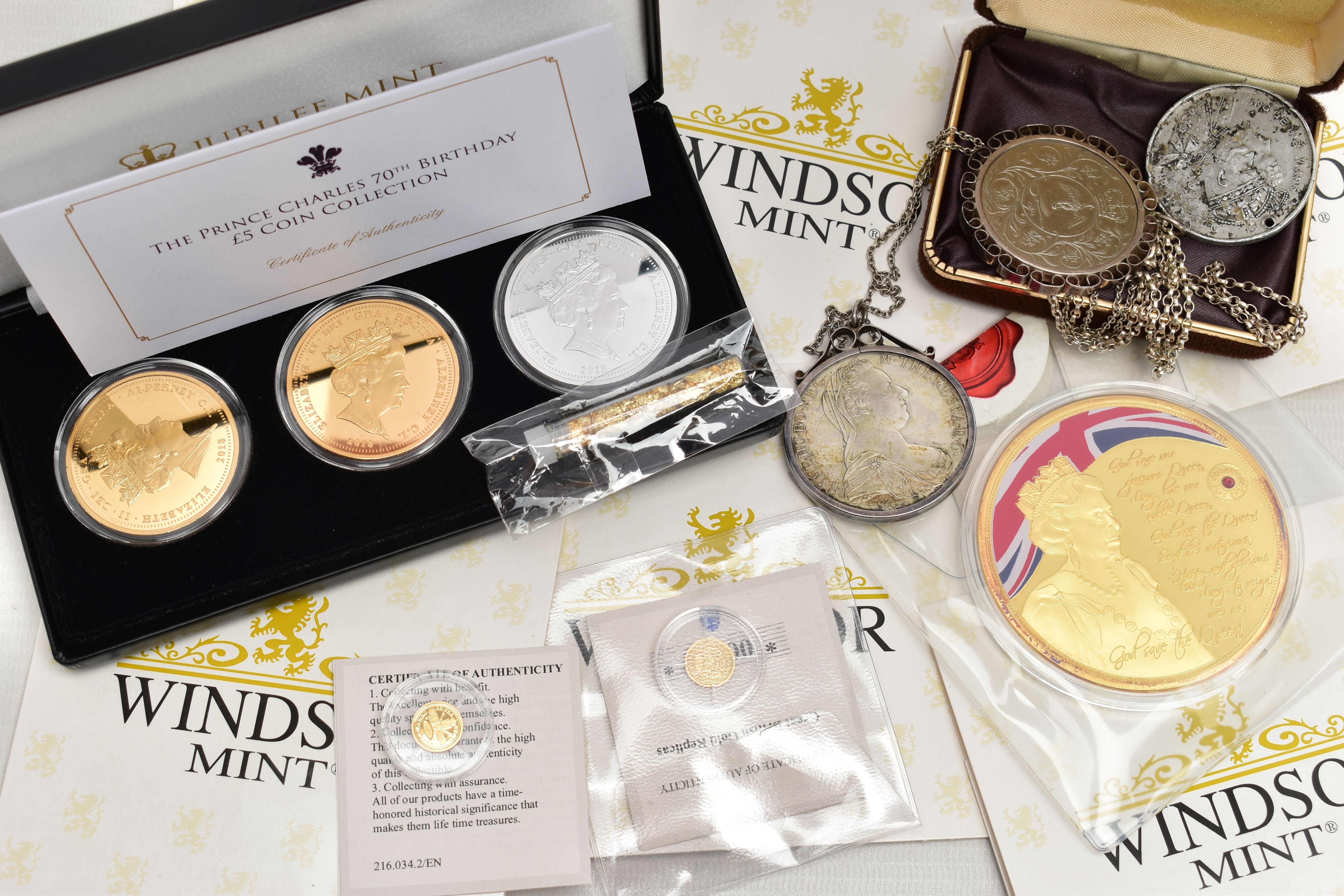 A GREAT BRITISH GOLD REPLICA SET OF EIGHT SOLID .585 GOLD 0.5 GRAM COINS, all with certificates,