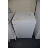 A SMALL CURRY'S ESSENTIAL CHEST FREEZER, width 56cm x depth 52cm x height 83cm (PAT pass and working