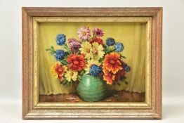 BERTRAM LEIGH (BRITISH 19TH / 20TH CENTURY) A STILL LIFE STUDY OF MIXED FLOWERS IN A BOWL, signed