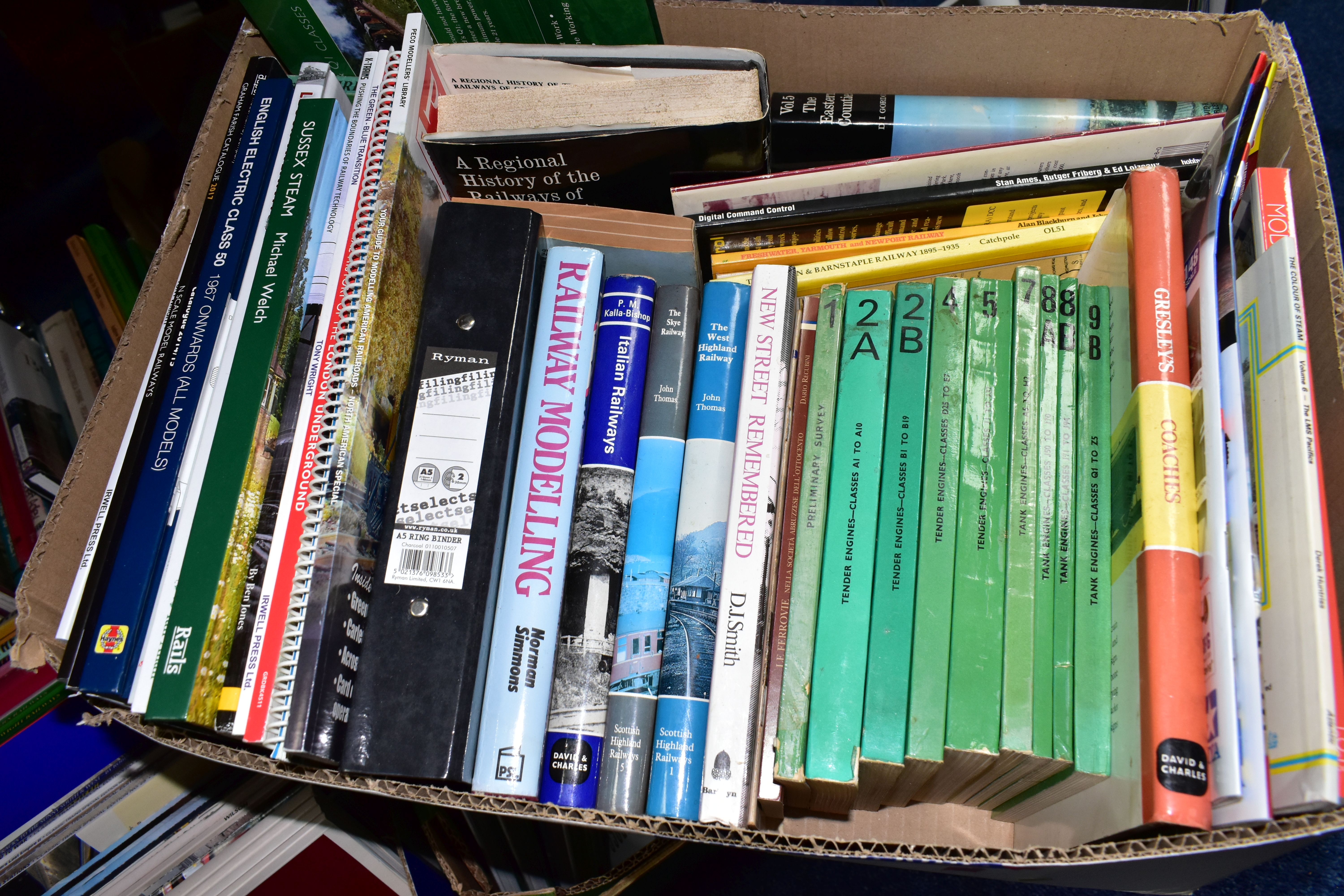 FIVE BOXES OF BOOKS, to include over one hundred and fifty books and magazines covering steam - Image 5 of 6