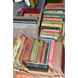 BOOKS, three boxes containing an eclectic miscellany of seventy antiquarian titles to include