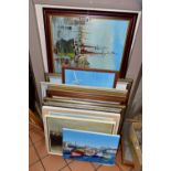 ELEVEN MARITIME / BOATING THEMED OILS AND ACRYLICS, to include William Henry Stockman (British