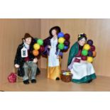 THREE ROYAL DOULTON 'BALLOON SELLING' FIGURINES, comprising The Old Balloon Seller HN1315, Balloon