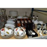 CERAMICS AND GLASS ETC TO INCLUDE ROYAL WORCESTER, six Royal Worcester 'Evesham' cups and saucers,