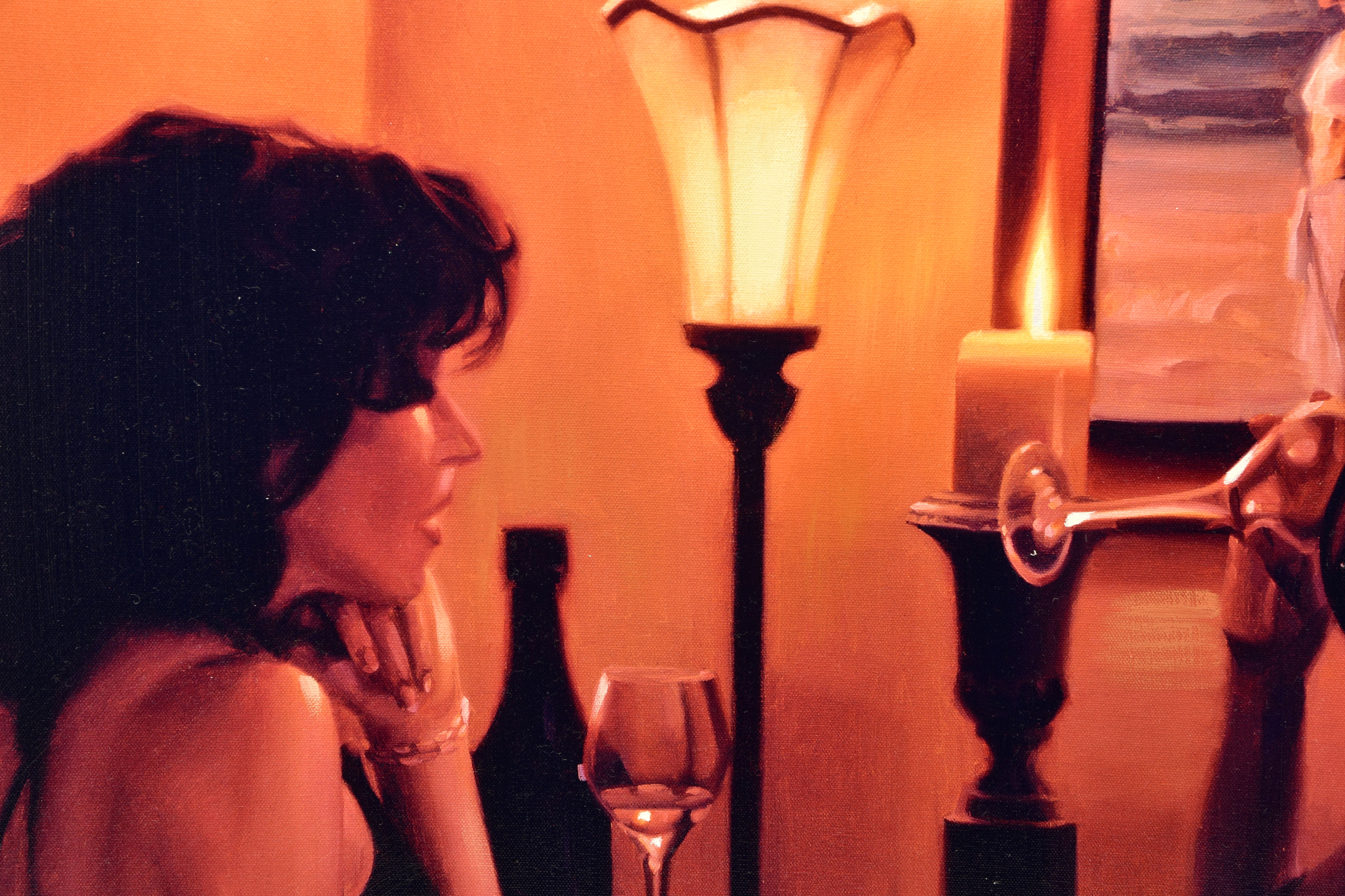 CARRIE GRABER (AMERICAN 1975) 'CALIFORNIA NIGHTS' depicting two female figures drinking wine, a - Image 3 of 8