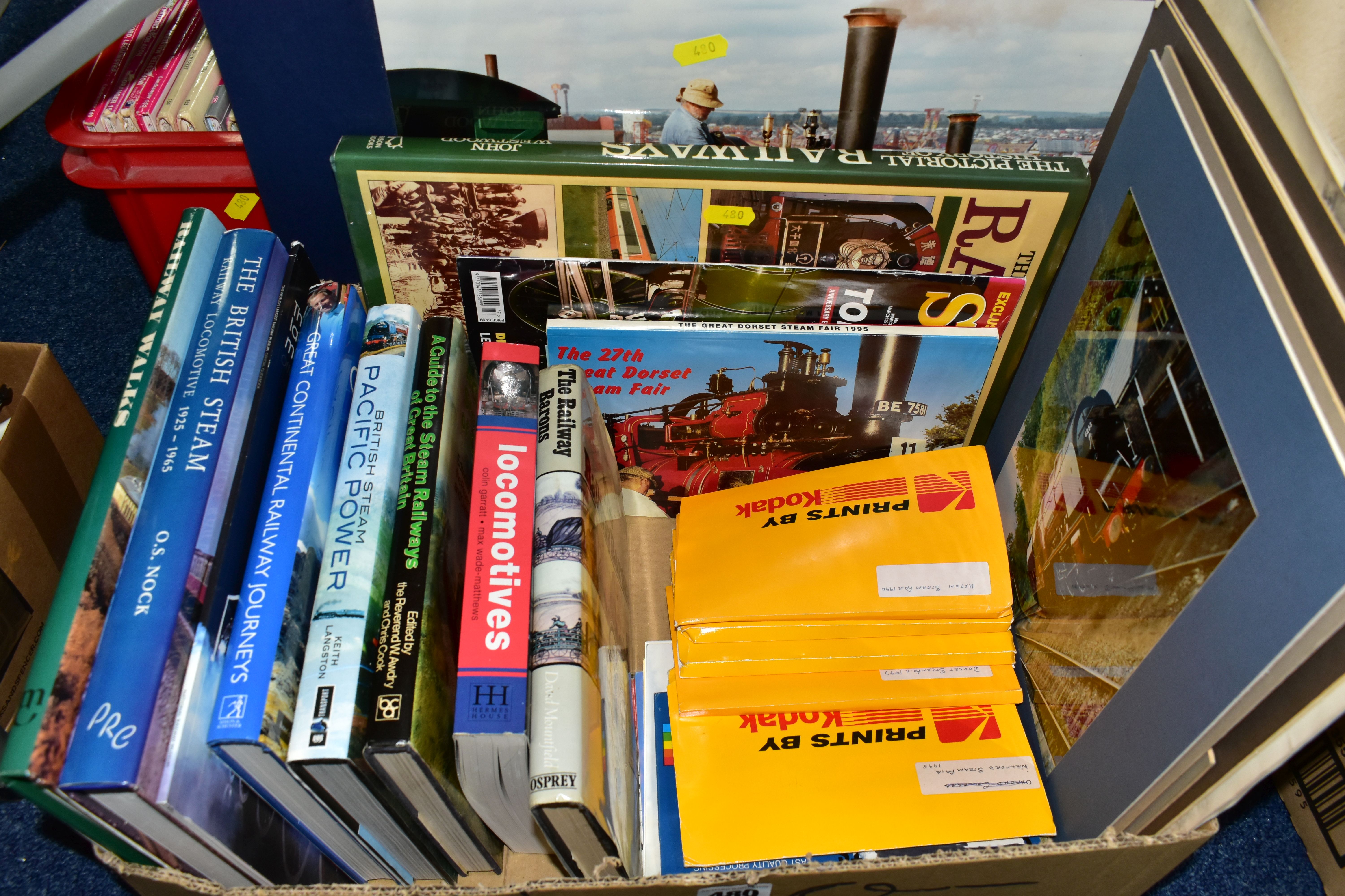 THREE BOXES OF RAILWAY BOOKS AND ORDNANCE SURVEY BOOKS, to include over one hundred Ordnance